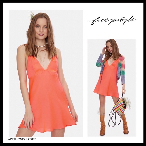 FREE PEOPLE BOHO MINI SUN DRESS V-NECK BOHEMIAN FESTIVAL SLIP A2C - Picture 16 of 16